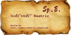Szántó Beatrix névjegykártya