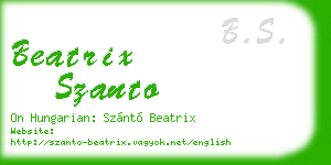 beatrix szanto business card